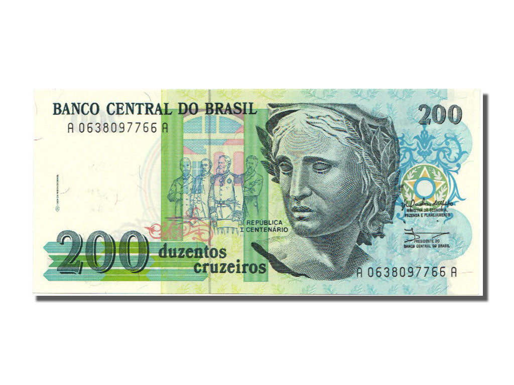Banknote, Brazil, 200 Cruzeiros, 1990, UNC(65-70)