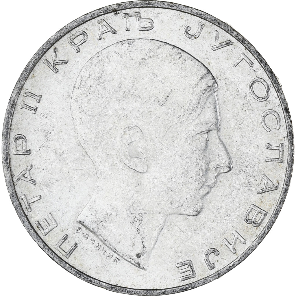 Coin, Yugoslavia, Petar II, 50 Dinara, 1938, AU(55-58), Silver, KM:24