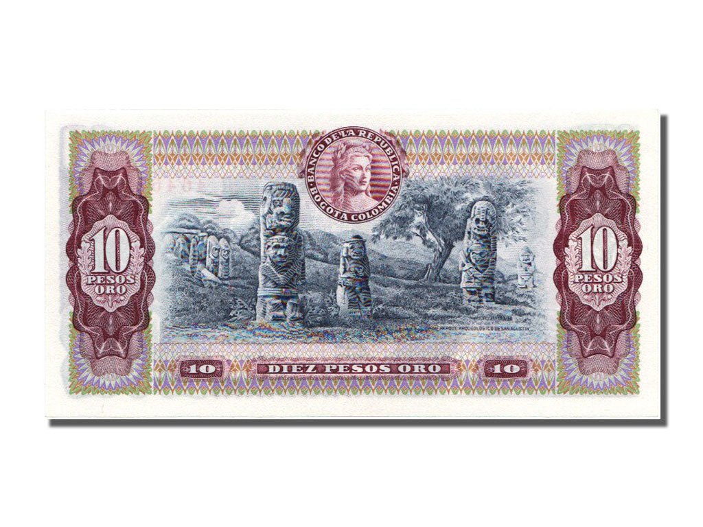 Banknote, Colombia, 10 Pesos Oro, 1980, 1980-08-07, UNC(65-70)