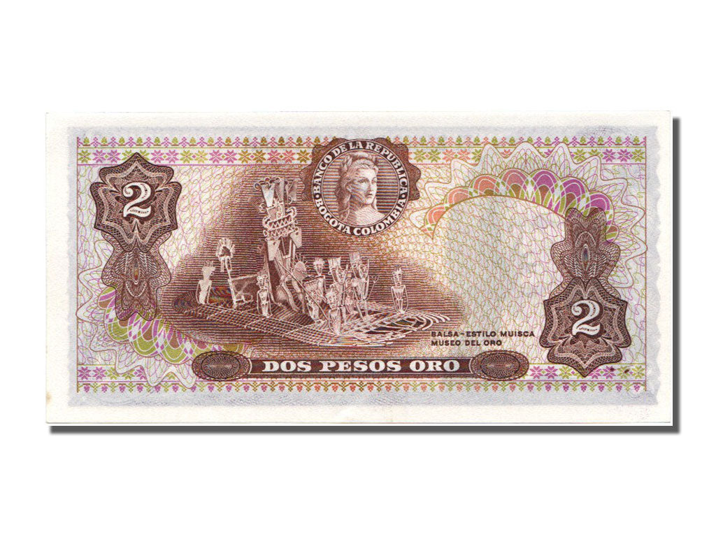 Banknote, Colombia, 2 Pesos Oro, 1977, 1977-07-20, UNC(65-70)