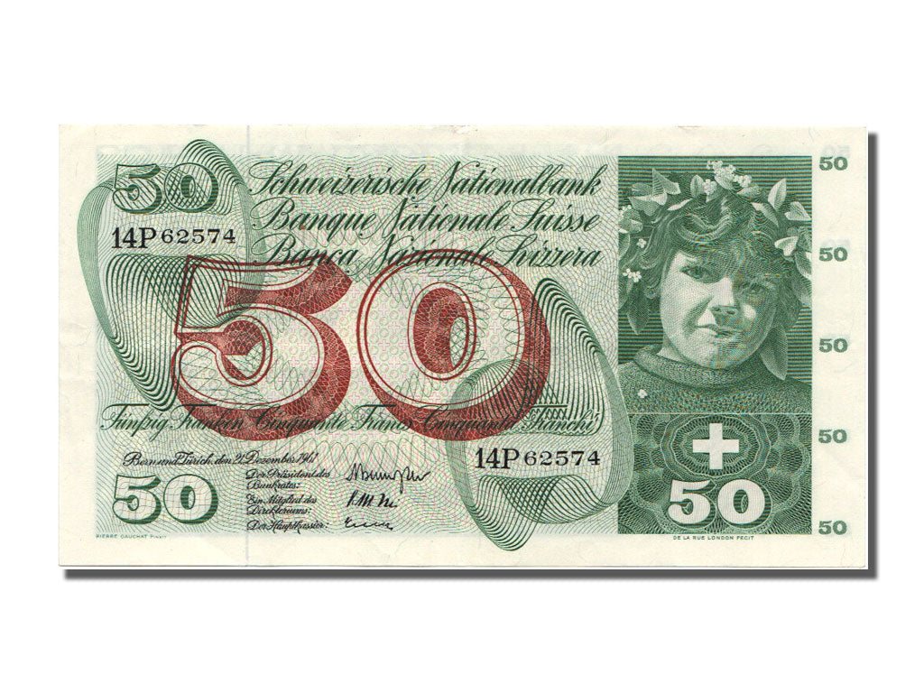 Banknote, Switzerland, 50 Franken, 1961, 1961-12-21, UNC(60-62)