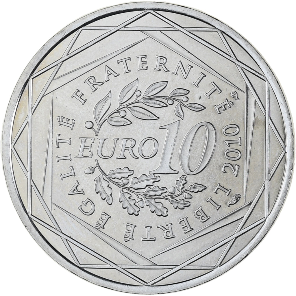 France, 10 Euro, Euros des régions, 2010, Paris, Aquitaine, SPL, Argent