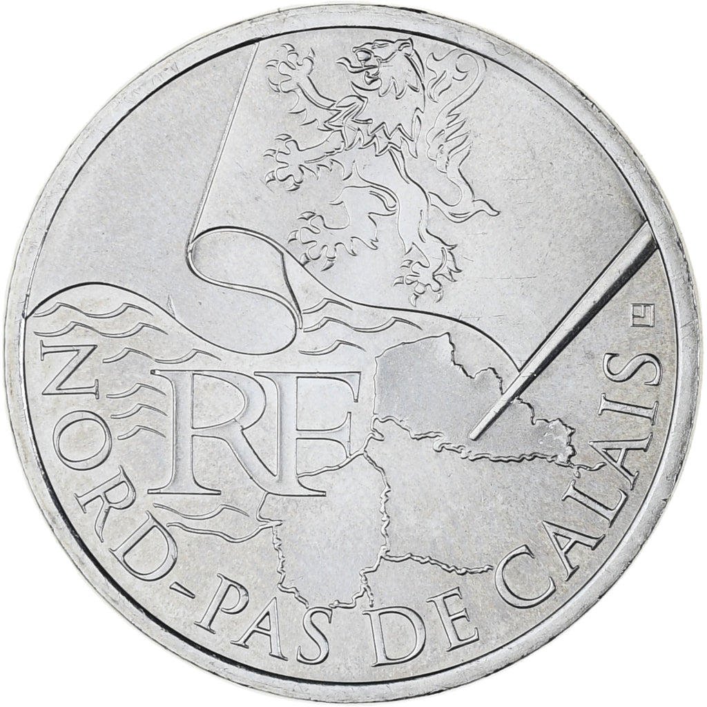 Francia, 10 Euro, Euros des régions, 2010, Paris, Nord-Pas De Calais, EBC+