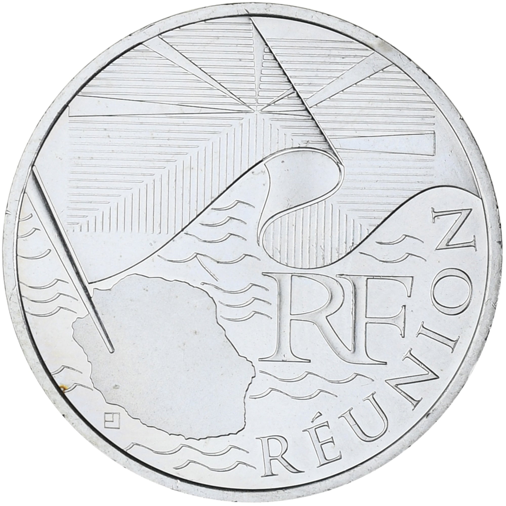 France, 10 Euro, Euros des régions, 2010, Paris, Réunion, MS(63), Silver