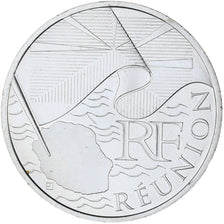 France, 10 Euro, Euros des régions, 2010, Paris, Réunion, MS(63), Silver
