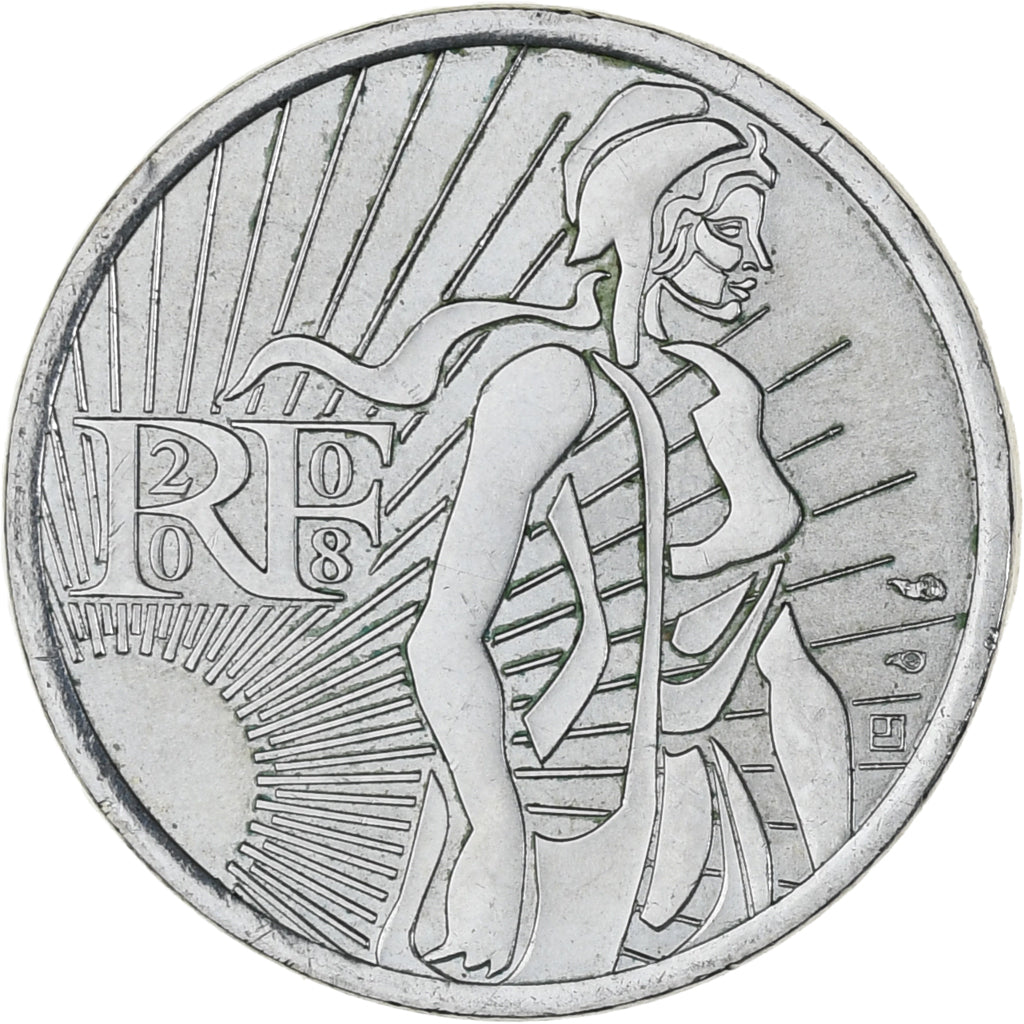 Francia, 5 Euro, Semeuse, 2008, EBC, Plata, KM:1534
