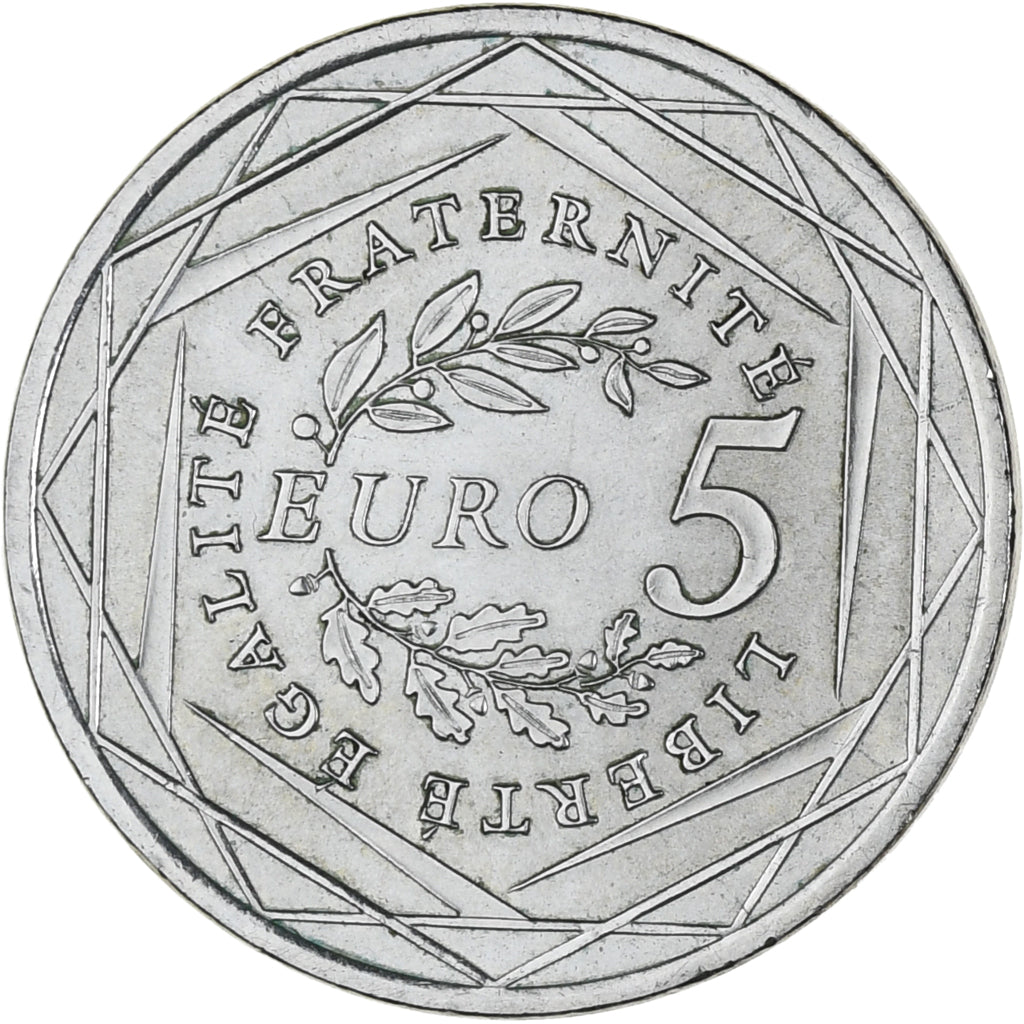 Francia, 5 Euro, Semeuse, 2008, EBC, Plata, KM:1534