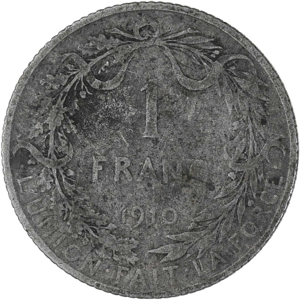 Münze, Belgien, Franc, 1910, S+, Silber, KM:72