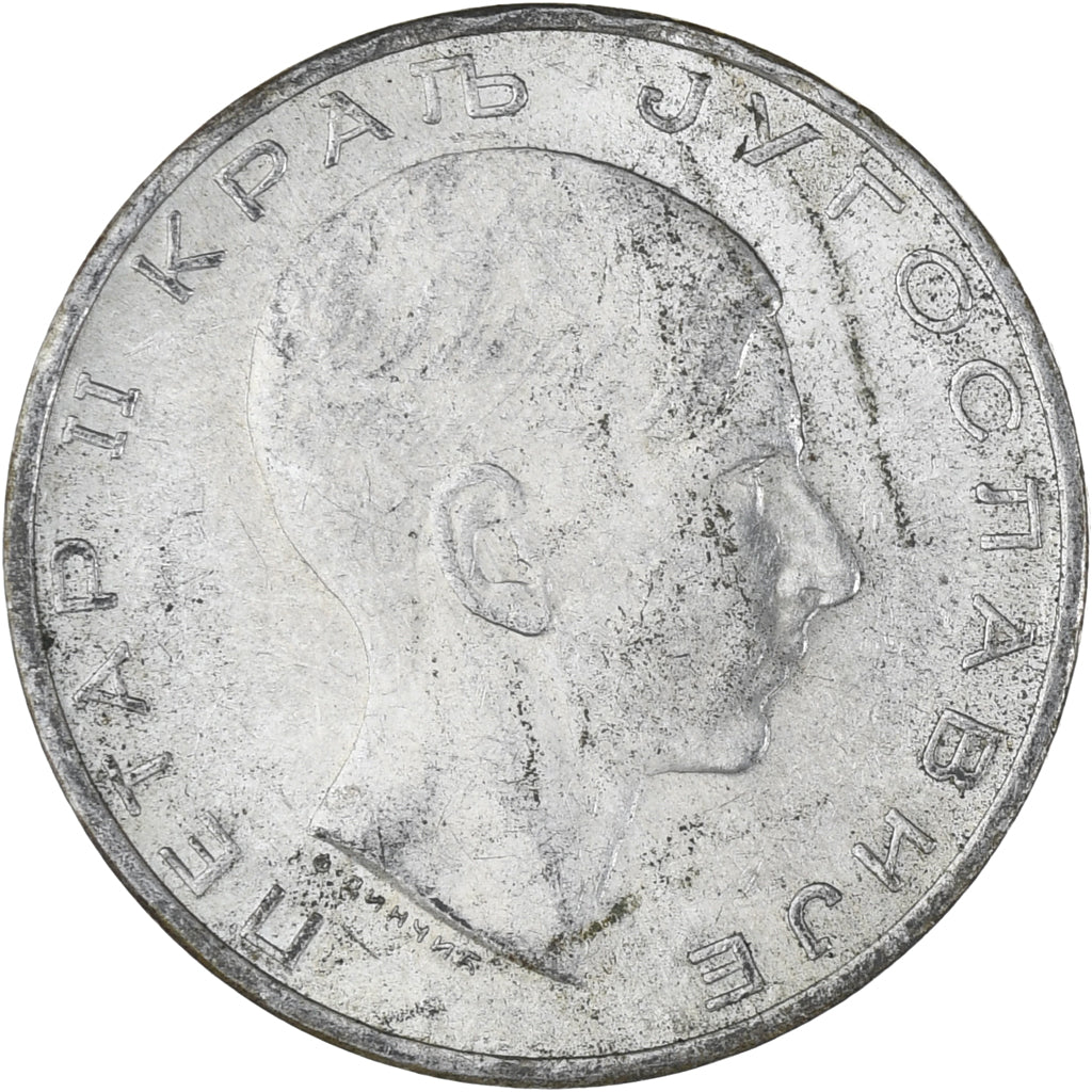 Munten, Joegoslaviëe, Petar II, 50 Dinara, 1938, PR, Zilver, KM:24