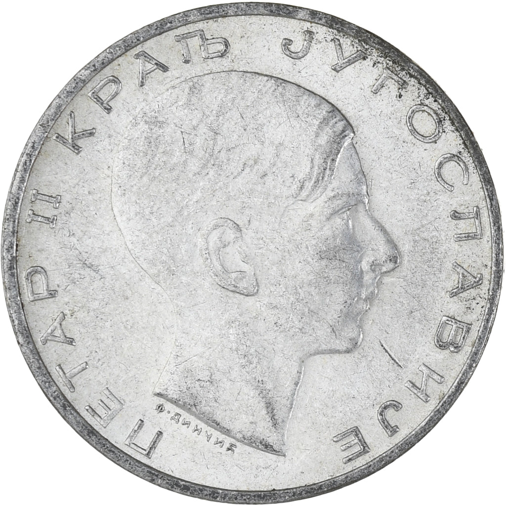 Moneta, Jugosławia, Petar II, 50 Dinara, 1938, EF(40-45), Srebro, KM:24