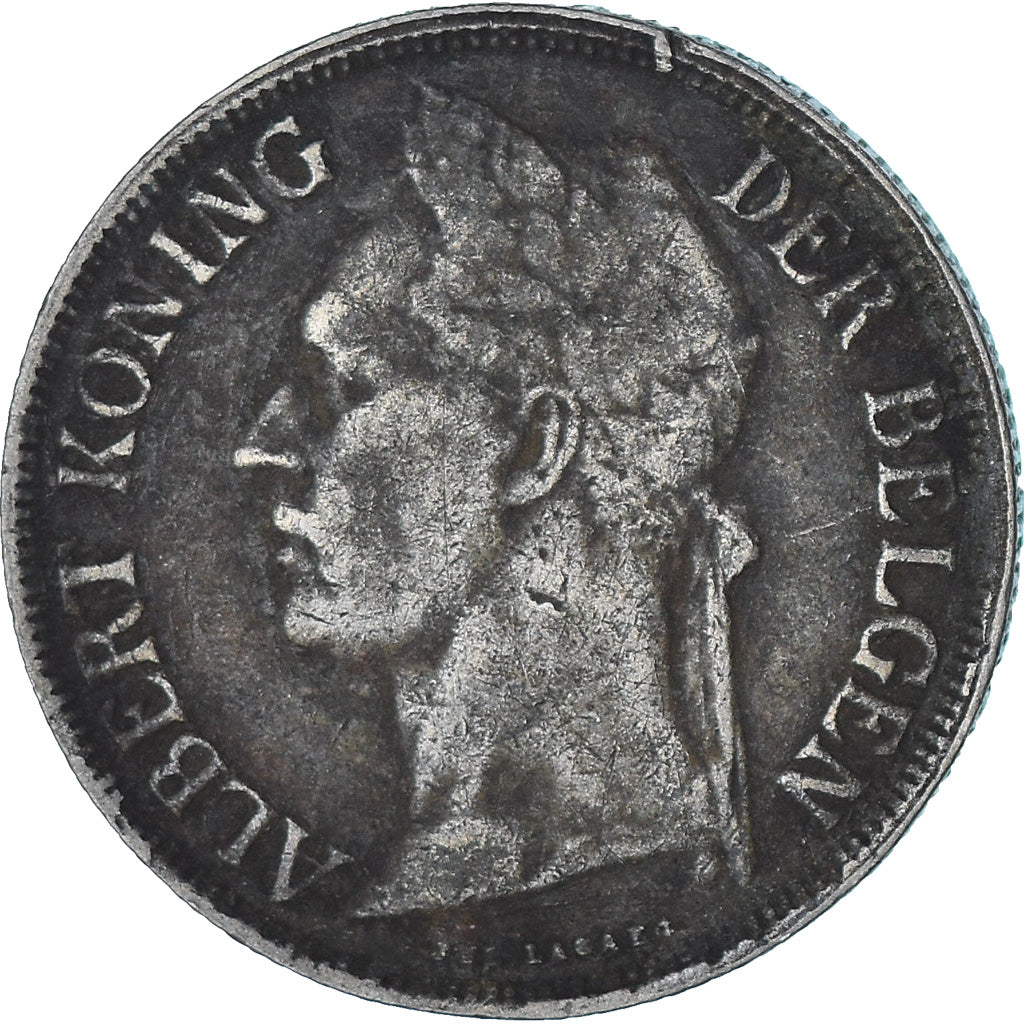 Coin, Belgian Congo, Franc, 1923, EF(40-45), Copper-nickel, KM:21