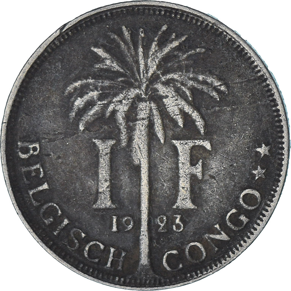 Coin, Belgian Congo, Franc, 1923, EF(40-45), Copper-nickel, KM:21