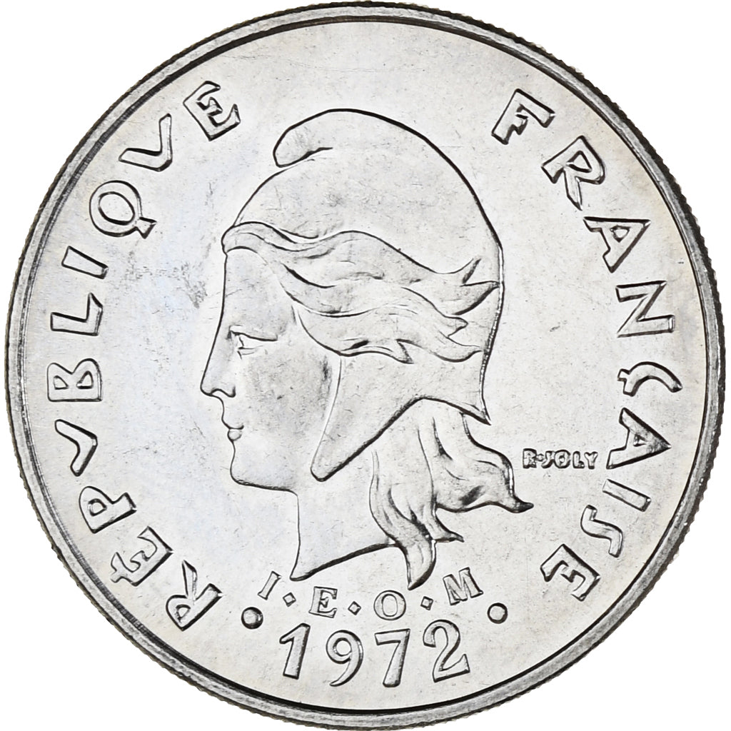 Moneta, Nuova Caledonia, 20 Francs, 1972, Paris, SPL-, Nichel, KM:12