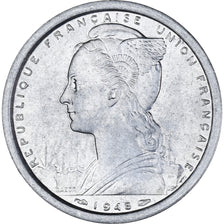 Monnaie, Saint-Pierre-et-Miquelon, 2 Francs, 1948, Paris, SUP, Aluminium, KM:2