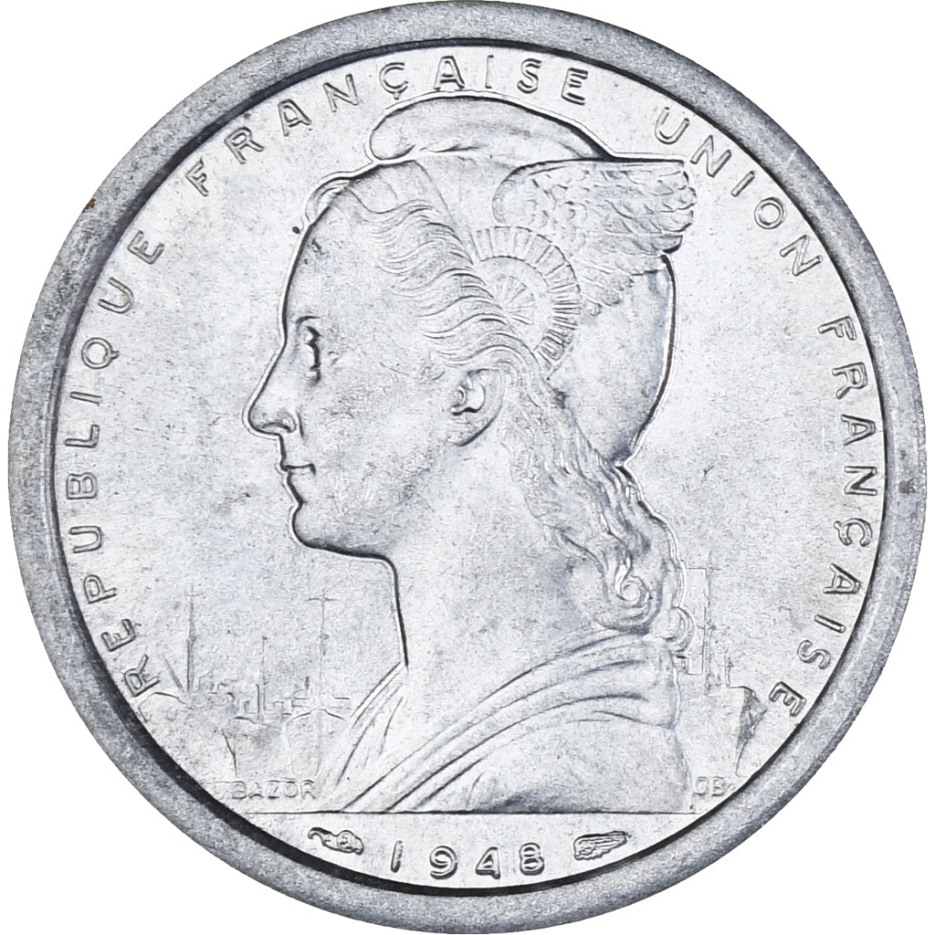 Moneta, SAINT PIERRE & MIQUELON, 2 Francs, 1948, Paris, SPL-, Alluminio, KM:2