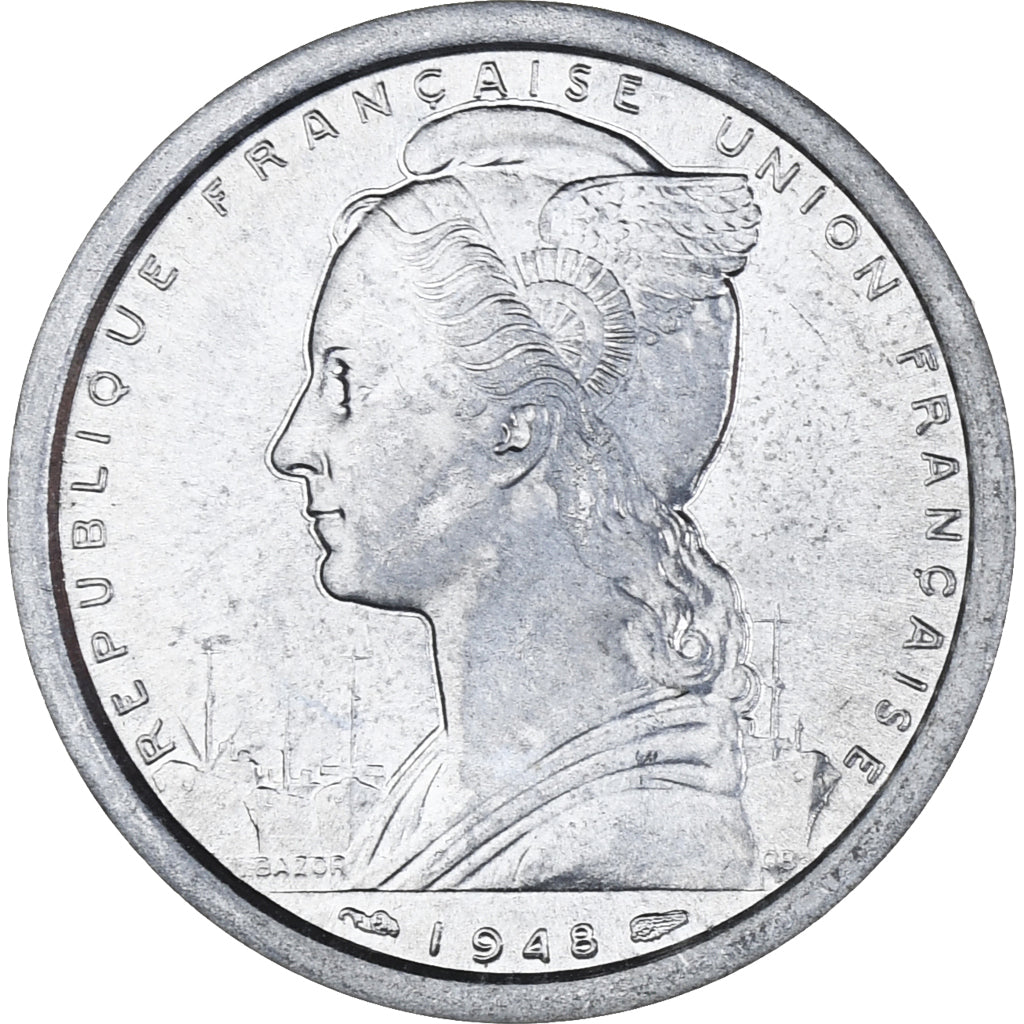 Monnaie, Saint-Pierre-et-Miquelon, 2 Francs, 1948, Paris, SUP, Aluminium, KM:2