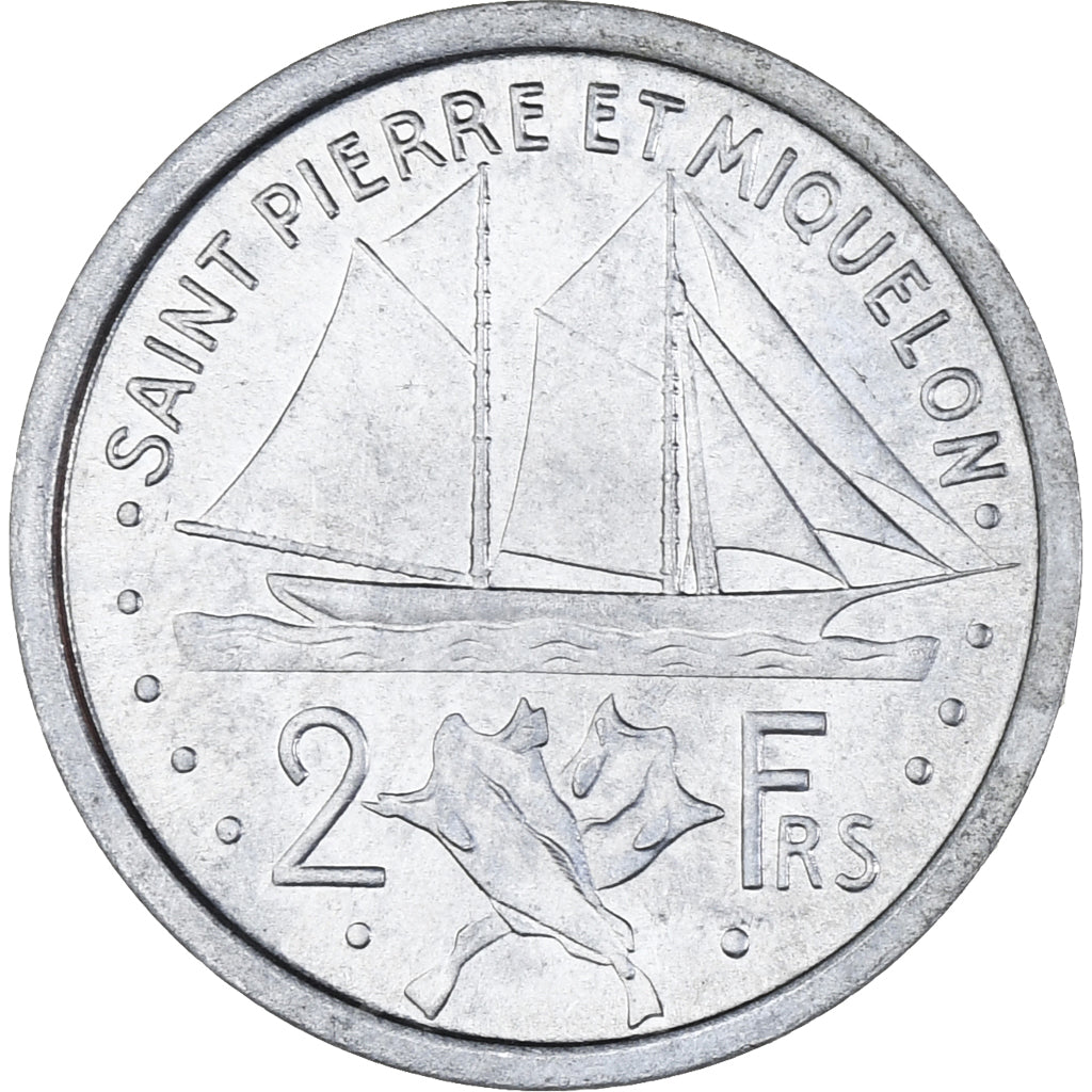 Monnaie, Saint-Pierre-et-Miquelon, 2 Francs, 1948, Paris, SUP, Aluminium, KM:2