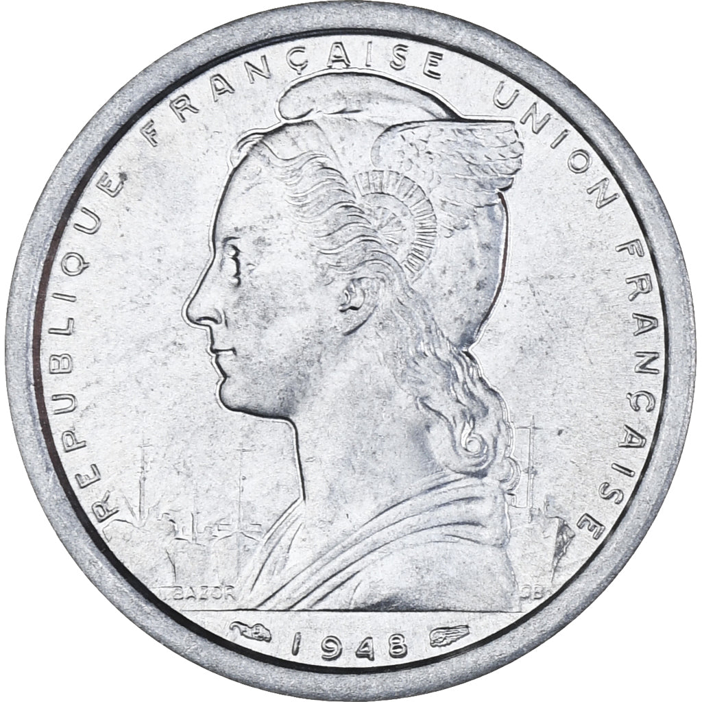 Moneta, SAINT PIERRE & MIQUELON, 2 Francs, 1948, Paris, SPL-, Alluminio, KM:2