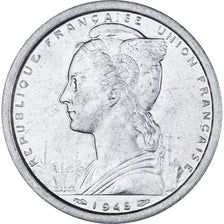 Moneta, SAINT PIERRE & MIQUELON, 2 Francs, 1948, Paris, SPL-, Alluminio, KM:2