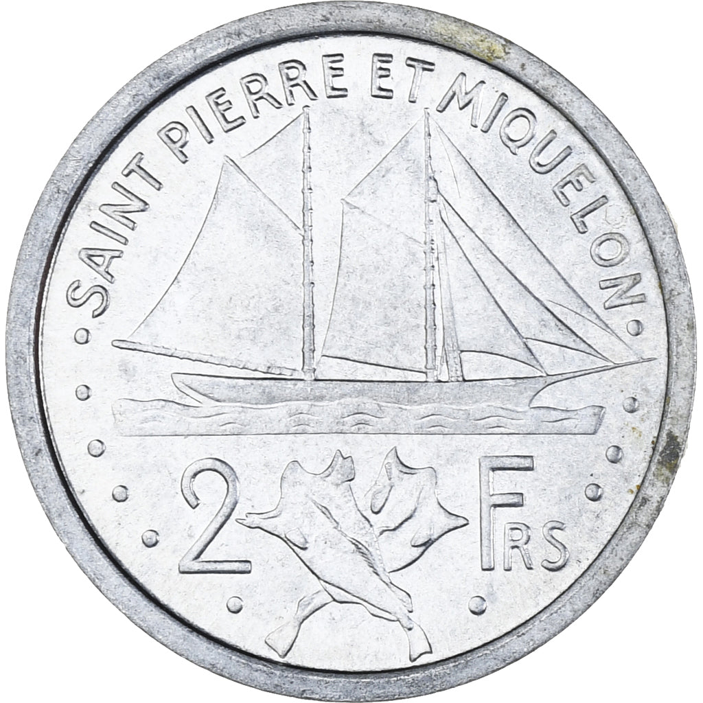 Coin, SAINT PIERRE & MIQUELON, 2 Francs, 1948, Paris, AU(55-58), Aluminum, KM:2