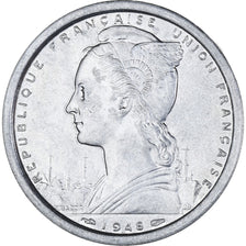 Monnaie, Saint-Pierre-et-Miquelon, 2 Francs, 1948, Paris, SUP, Aluminium, KM:2