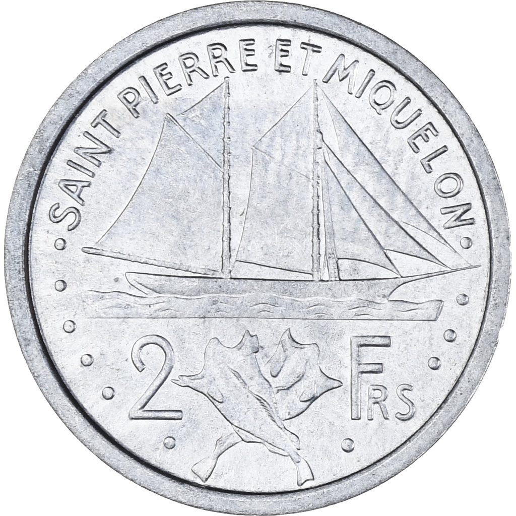 Coin, SAINT PIERRE & MIQUELON, 2 Francs, 1948, Paris, AU(55-58), Aluminum, KM:2