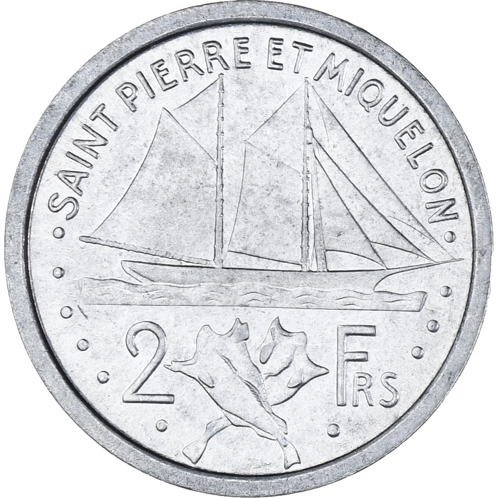 Coin, SAINT PIERRE & MIQUELON, 2 Francs, 1948, Paris, AU(55-58), Aluminum, KM:2