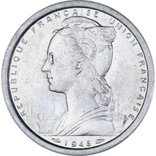 Moneta, SAINT PIERRE I MIQUELON, 2 Francs, 1948, Paris, AU(55-58), Aluminium