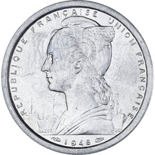 Monnaie, Saint-Pierre-et-Miquelon, 2 Francs, 1948, Paris, SUP, Aluminium, KM:2