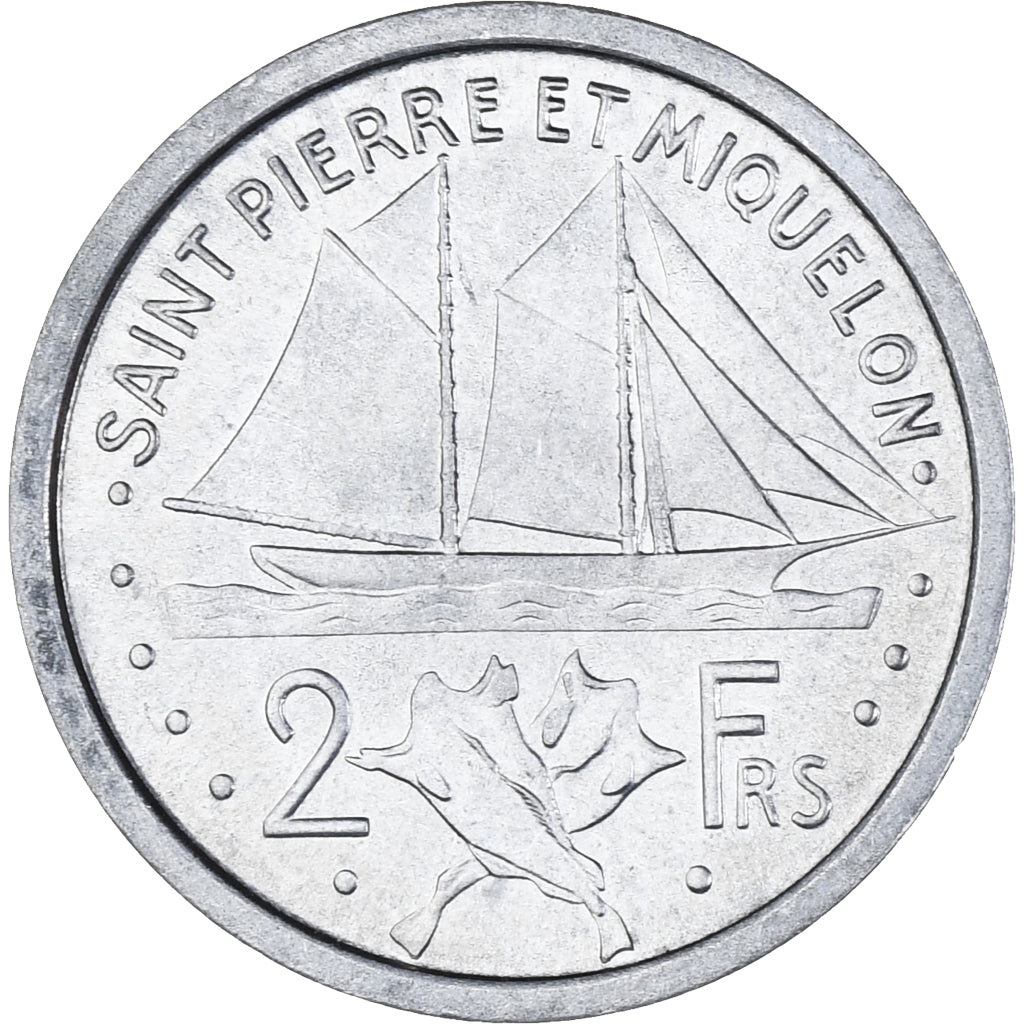 Monnaie, Saint-Pierre-et-Miquelon, 2 Francs, 1948, Paris, SUP, Aluminium, KM:2