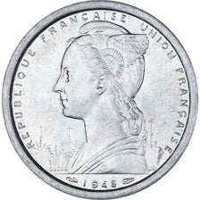 Moneta, SAINT PIERRE I MIQUELON, 2 Francs, 1948, Paris, AU(55-58), Aluminium