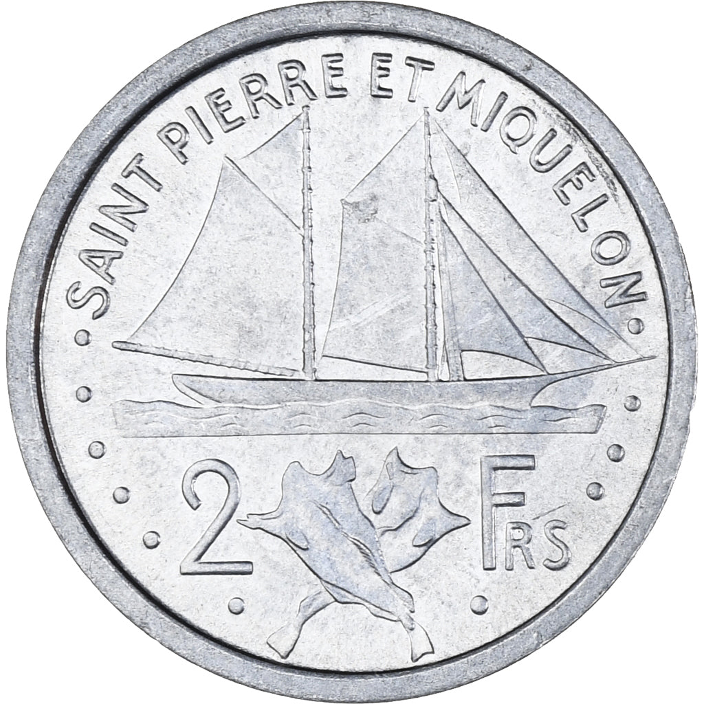 Coin, SAINT PIERRE & MIQUELON, 2 Francs, 1948, Paris, AU(55-58), Aluminum, KM:2