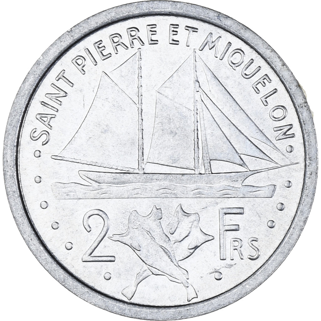 Coin, SAINT PIERRE & MIQUELON, 2 Francs, 1948, Paris, AU(55-58), Aluminum, KM:2