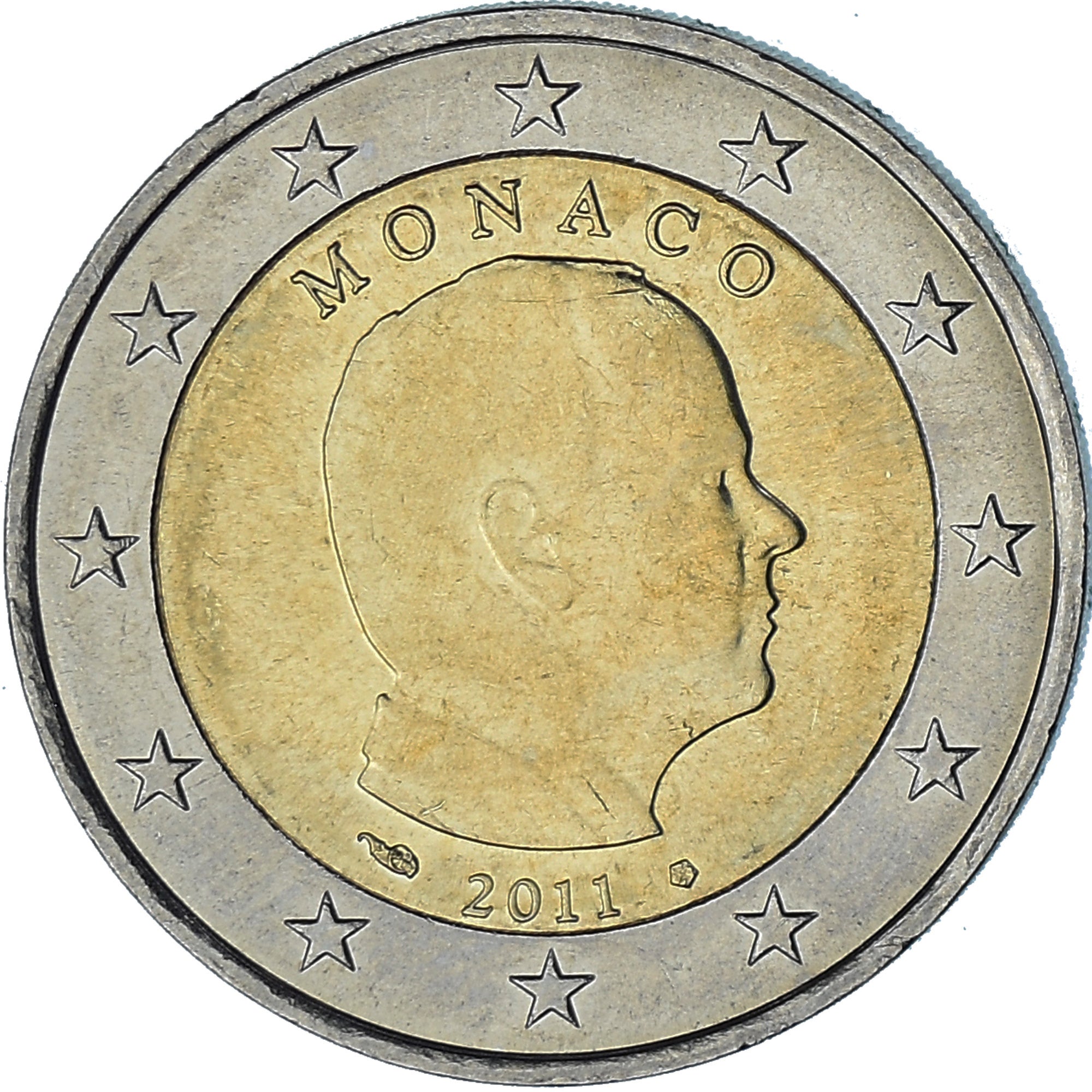 Monaco, Albert II, 2 Euro, 2011, Paris, VZ, Bi-Metallic, KM:195