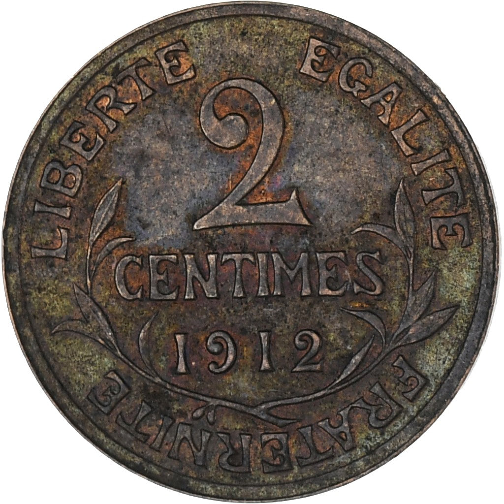 Munten, Frankrijk, Dupuis, 2 Centimes, 1912, Paris, ZF, Bronzen, KM:841