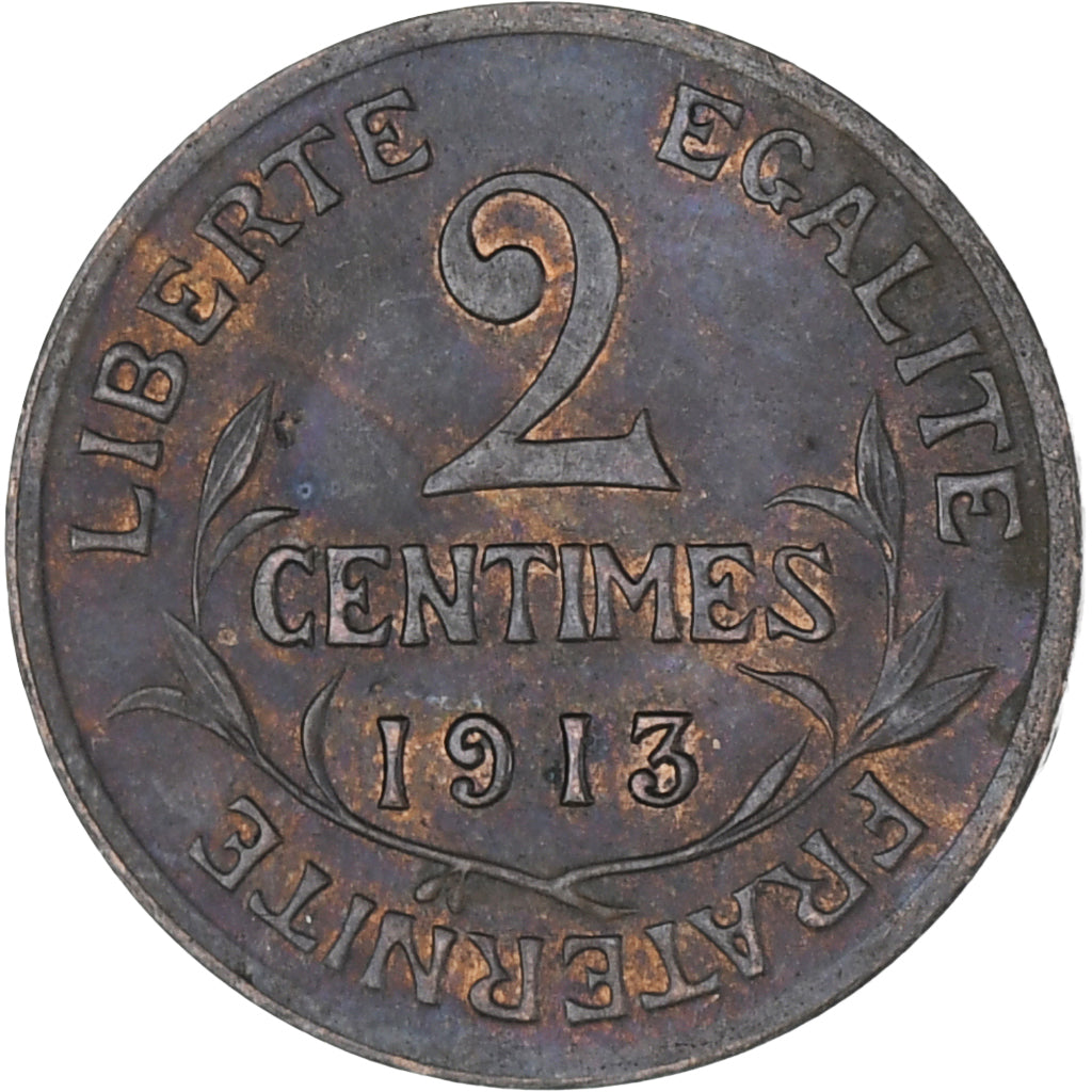 Coin, France, Dupuis, 2 Centimes, 1913, Paris, AU(55-58), Bronze, KM:841