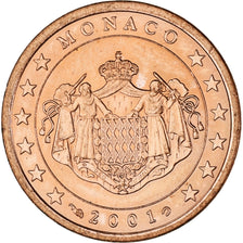 Monaco, Rainier III, 5 Euro Cent, 2001, Paris, MS(63), Copper Plated Steel