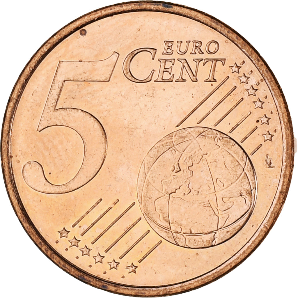 Monaco, Rainier III, 5 Euro Cent, 2001, Paris, MS(63), Copper Plated Steel