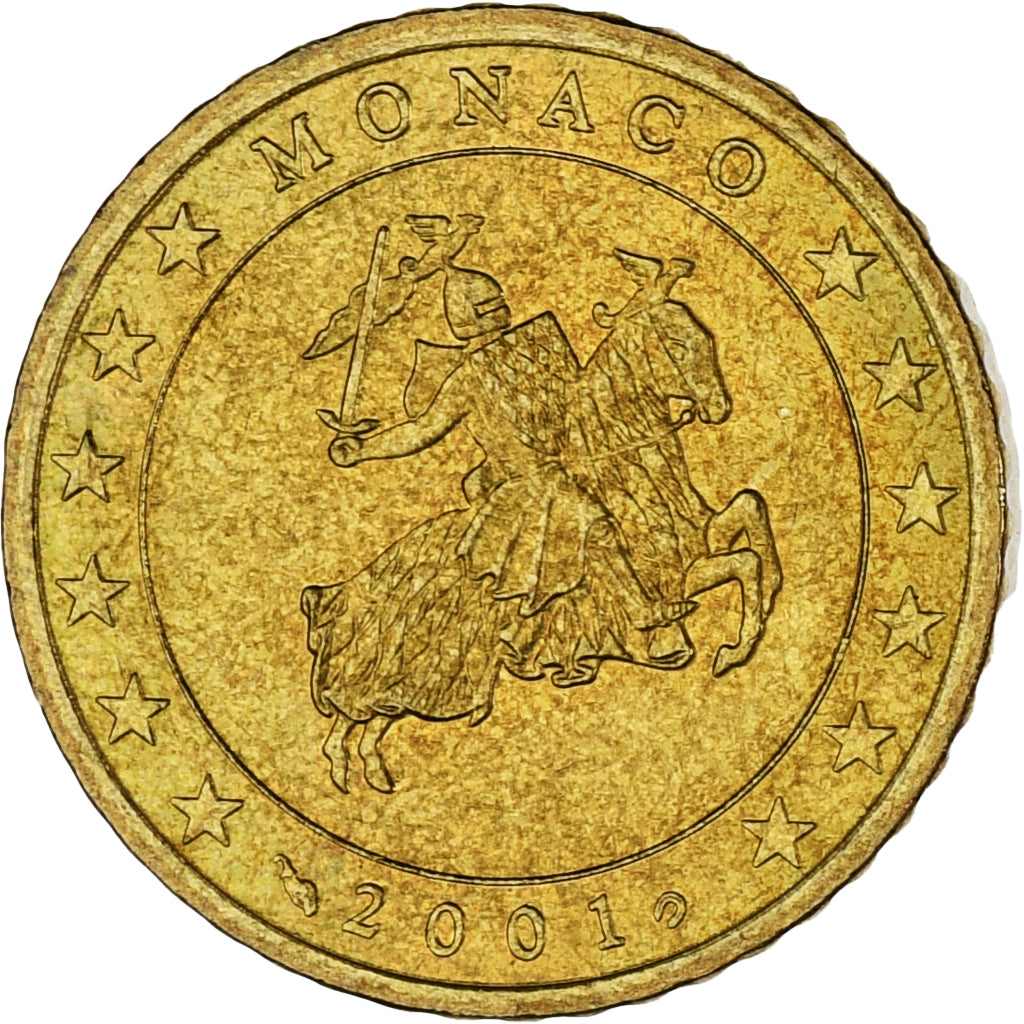 Monaco, Rainier III, 50 Euro Cent, 2001, Paris, SPL, Ottone, KM:172
