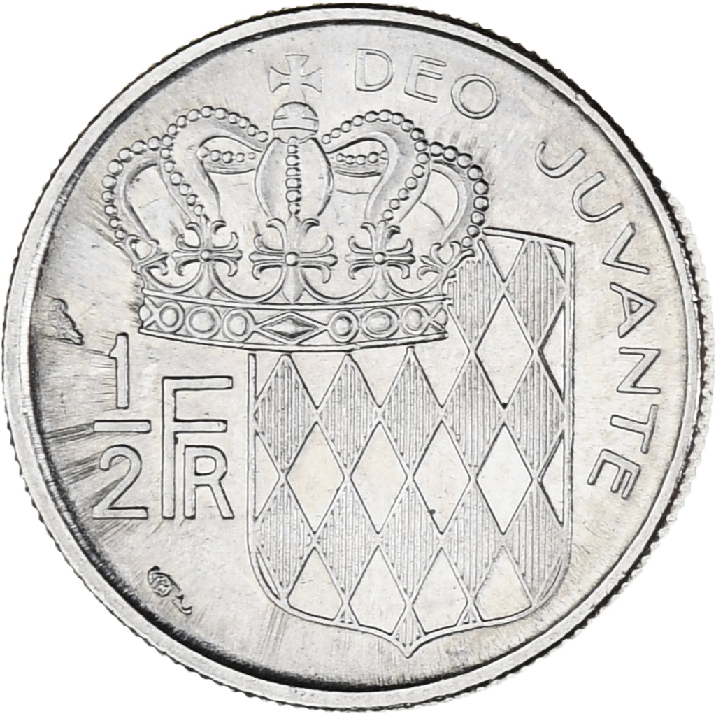 Moneta, Monaco, Rainier III, 1/2 Franc, 1965, SPL, Nichel, KM:145