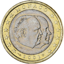 Monaco, Rainier III, Euro, 2001, Paris, MS(63), Bi-Metallic, Gadoury:MC178