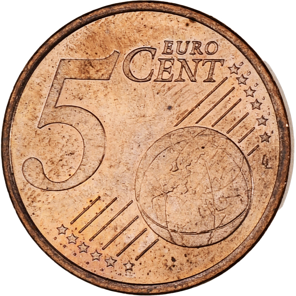 Monaco, Rainier III, 5 Euro Cent, 2001, Paris, MS(63), Copper Plated Steel