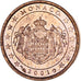 Mónaco, Rainier III, Euro Cent, 2001, Paris, SC, Cobre chapado en acero