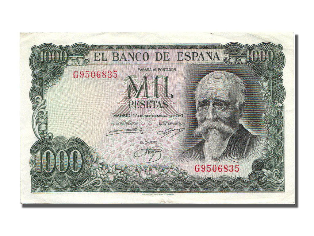 Billete, 1000 Pesetas, 1971, España, 1971-09-17, EBC