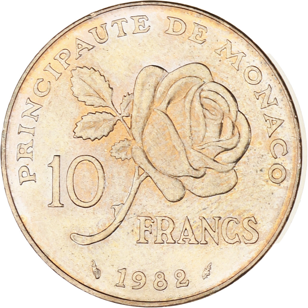 Monaco, Rainier III, 10 Francs, 1982, SUP, Cupronickel aluminium, Gadoury:MC158