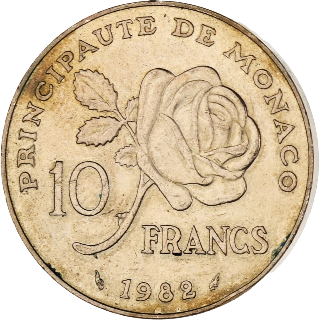 Monaco, Rainier III, 10 Francs, 1982, TTB, Cupronickel aluminium, Gadoury:MC158