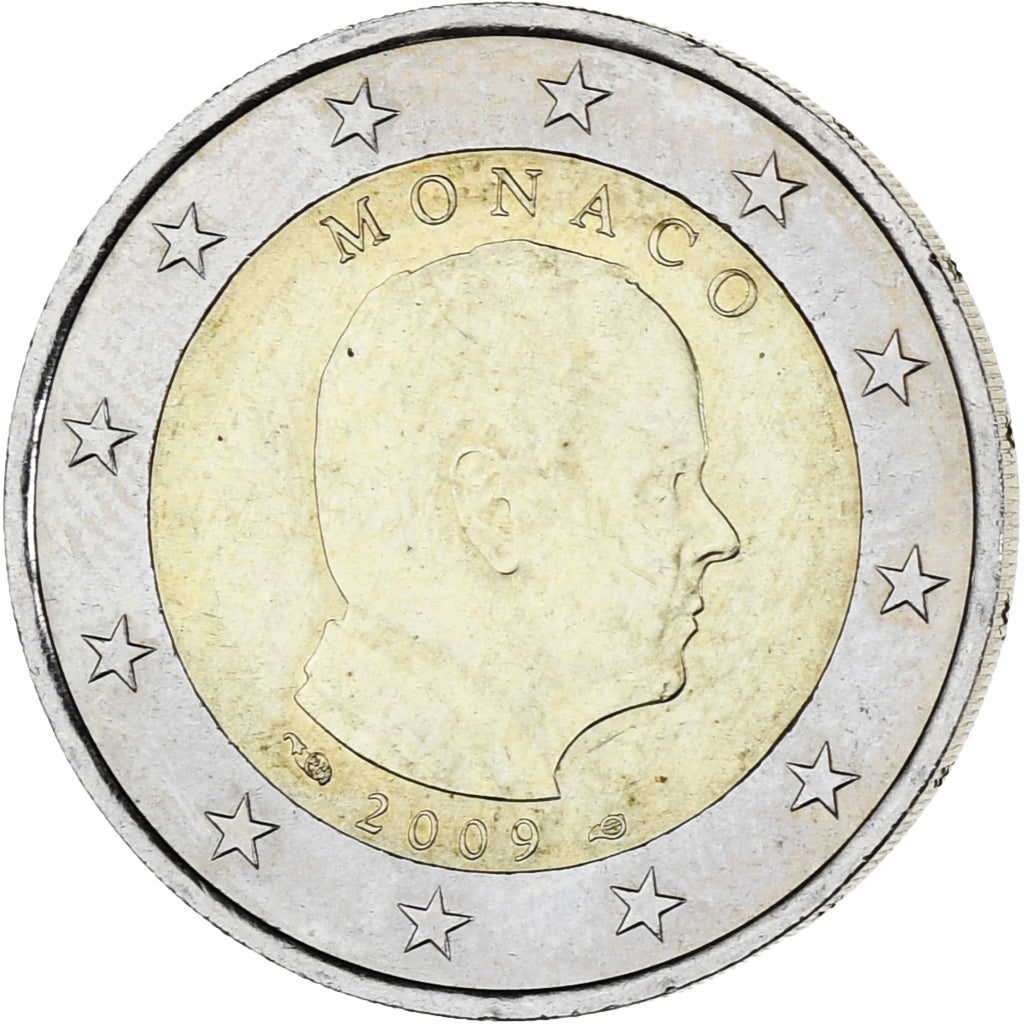 Mónaco, Albert II, 2 Euro, 2009, Paris, AU(55-58), Bimetálico, Gadoury:MC 195