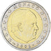 Monaco, Rainier III, 2 Euro, 2001, Paris, AU(55-58), Bi-Metallic, Gadoury:MC179