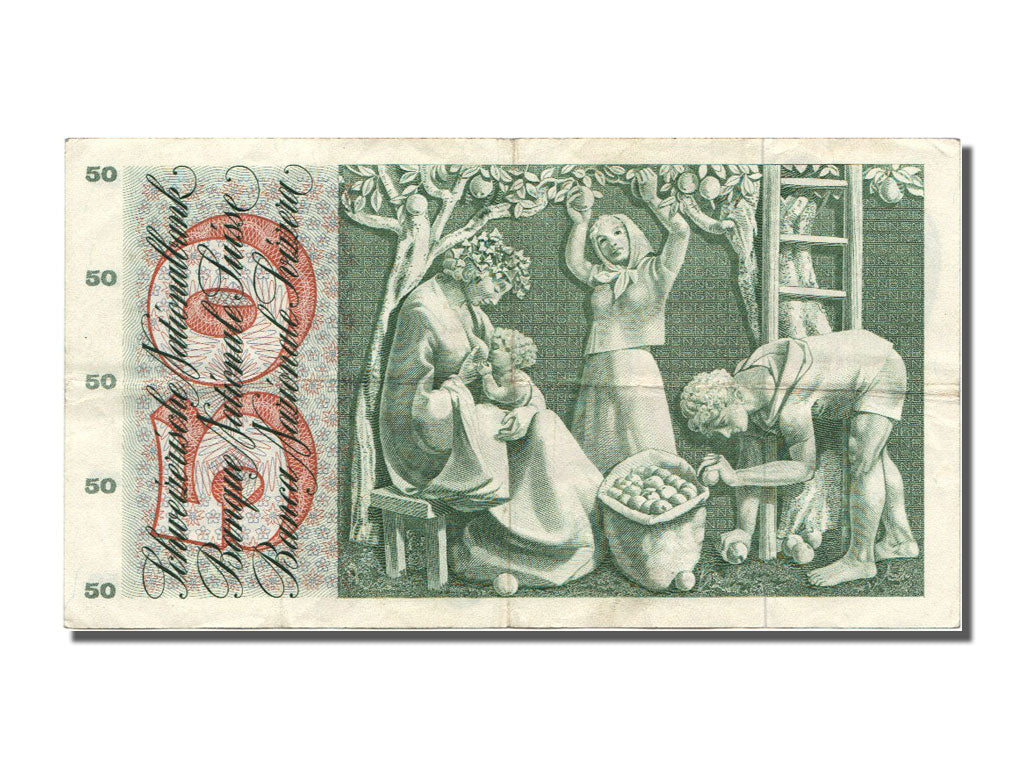 Geldschein, Schweiz, 50 Franken, 1965, 1965-01-21, VZ