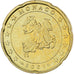Monaco, Rainier III, 20 Euro Cent, 2001, Paris, AU(55-58), Mosiądz